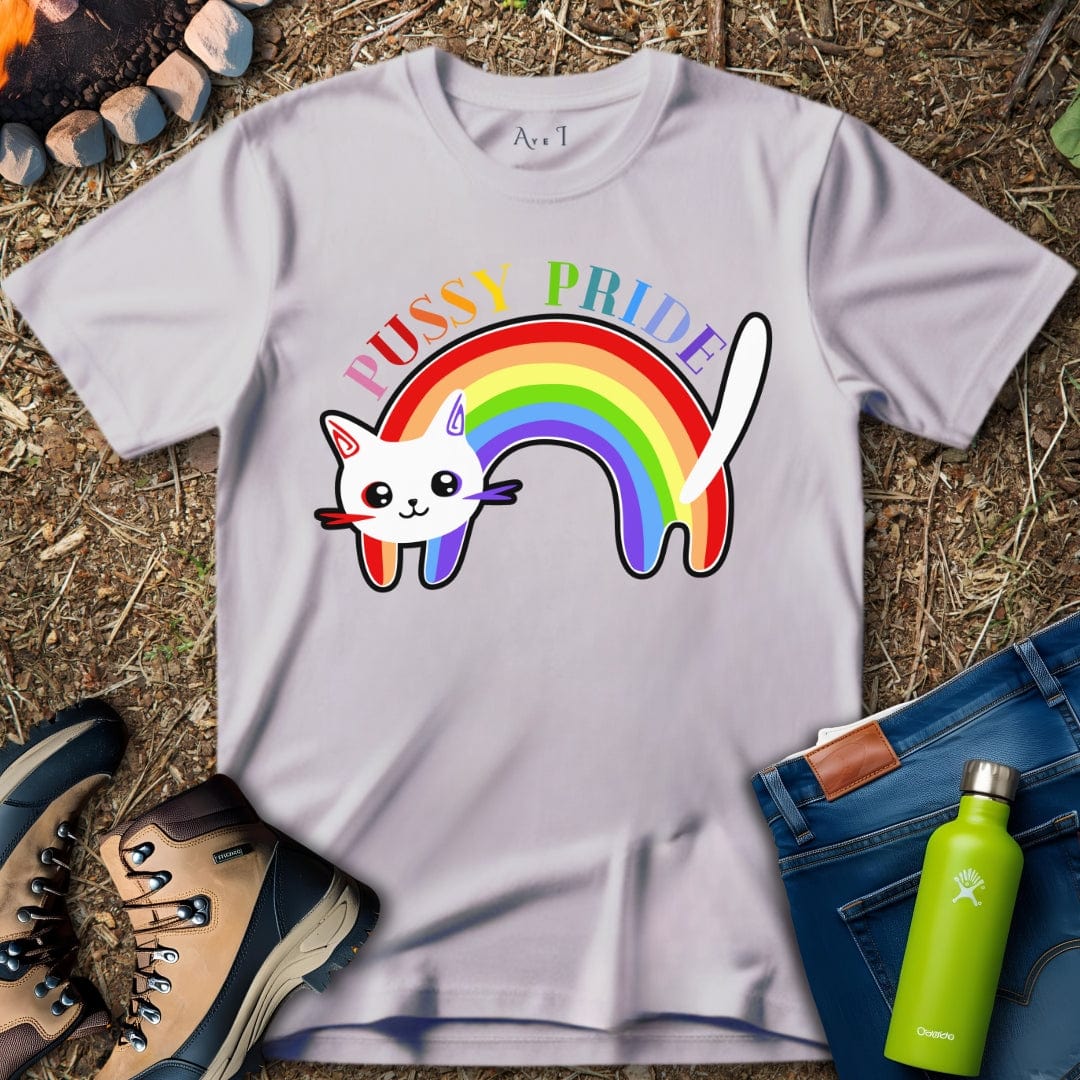 Aye I T-Shirt Ice Grey / S Pussycat Pride T-Shirt