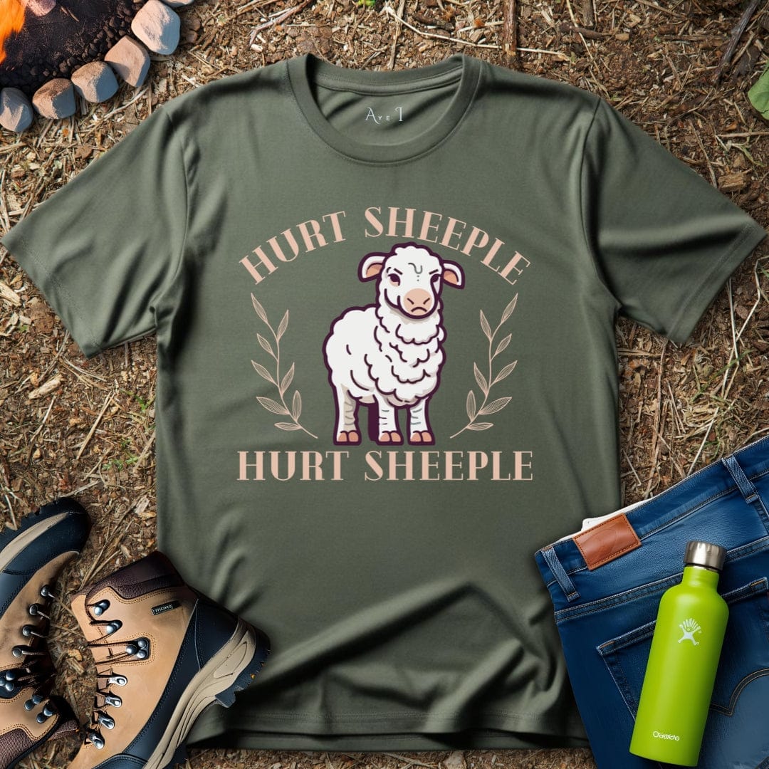 Aye I T-Shirt Military Green / S Angry Sheep T-Shirt