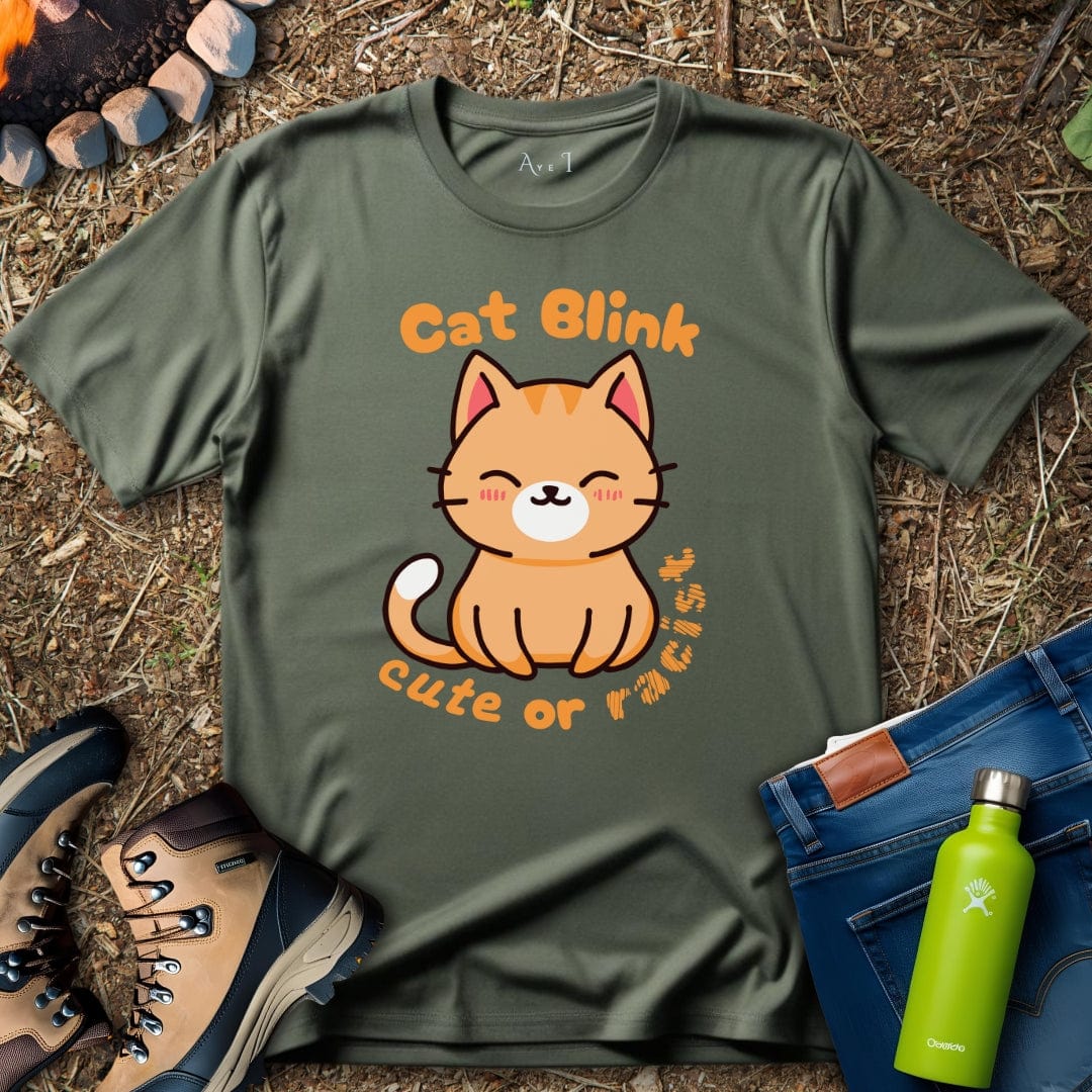 Aye I T-Shirt Military Green / S Cat Question T-Shirt