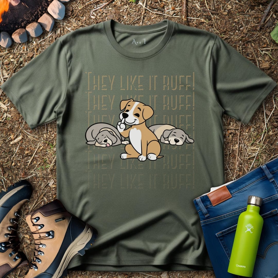 Aye I T-Shirt Military Green / S Dogs Hanging T-Shirt