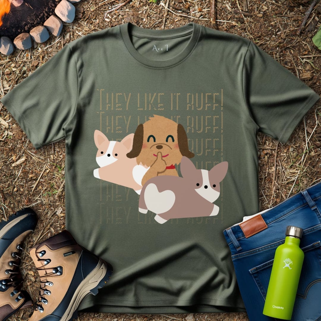 Aye I T-Shirt Military Green / S Simple Dogs Hanging T-Shirt