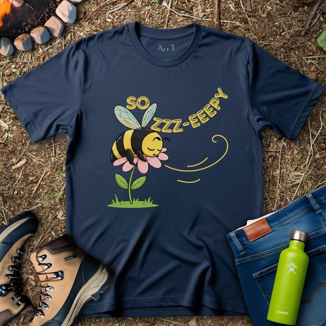 Aye I T-Shirt Navy / S Tired Bee T-Shirt
