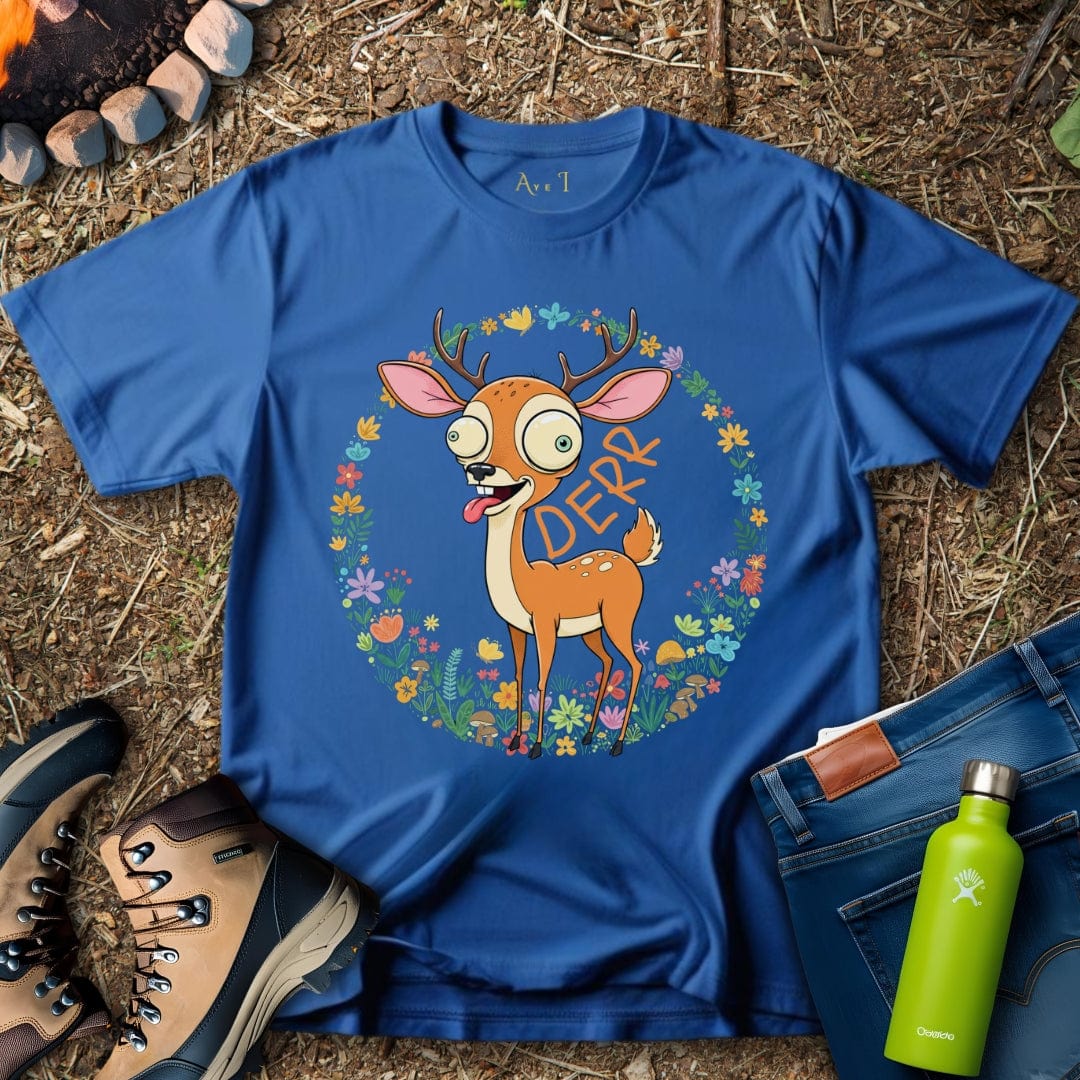 Aye I T-Shirt Royal / S Deer Flower T-Shirt