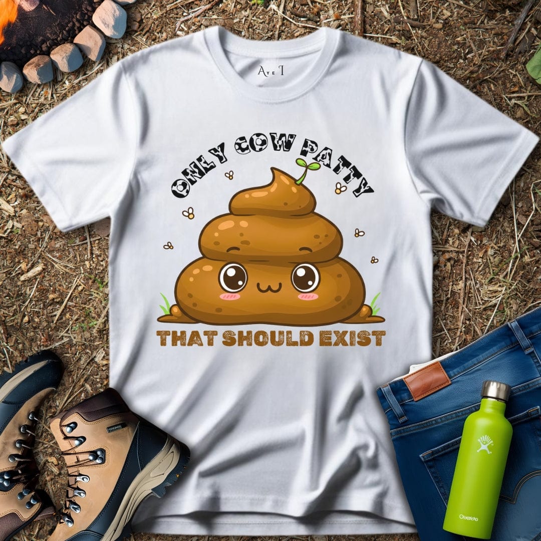 Aye I T-Shirt White / S Cow Patty T-Shirt