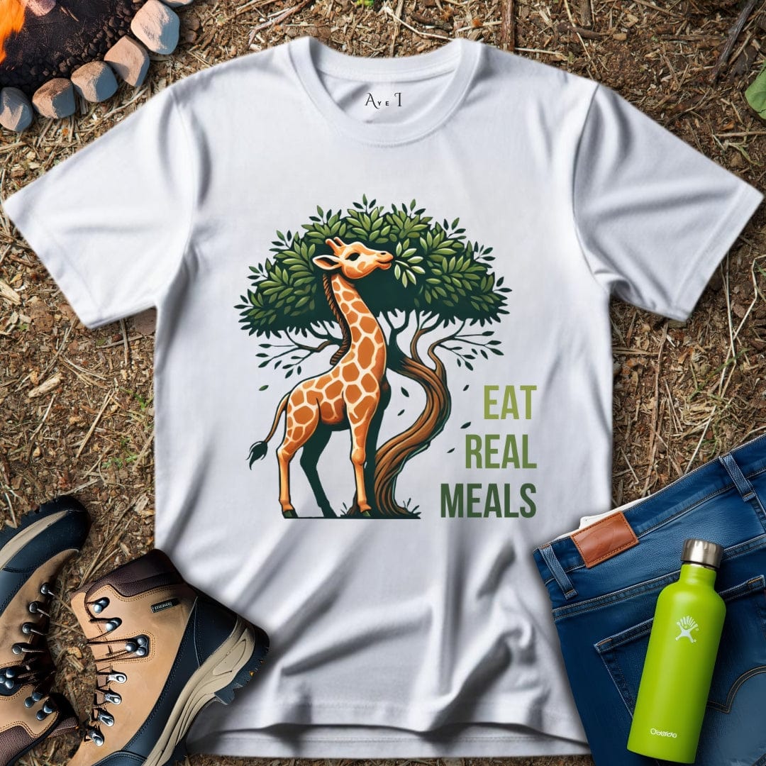 Aye I T-Shirt White / S Giraffe Meals T-Shirt