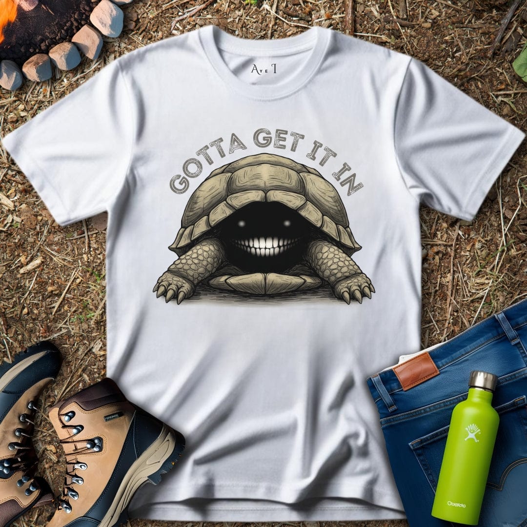 Aye I T-Shirt White / S Hiding Turtle T-Shirt