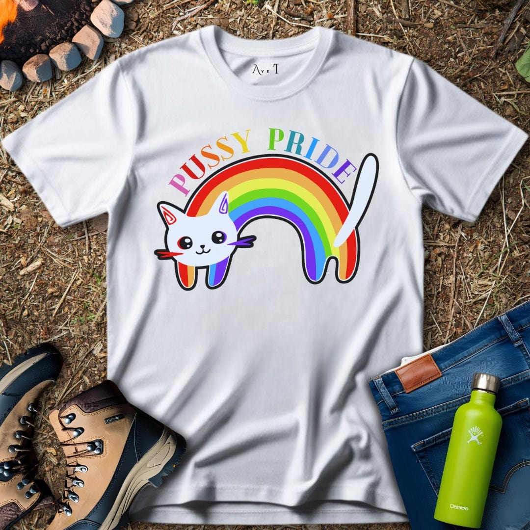 Aye I T-Shirt White / S Pussycat Pride T-Shirt