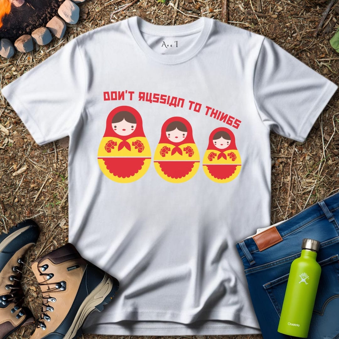 Aye I T-Shirt White / S Russian T-Shirt