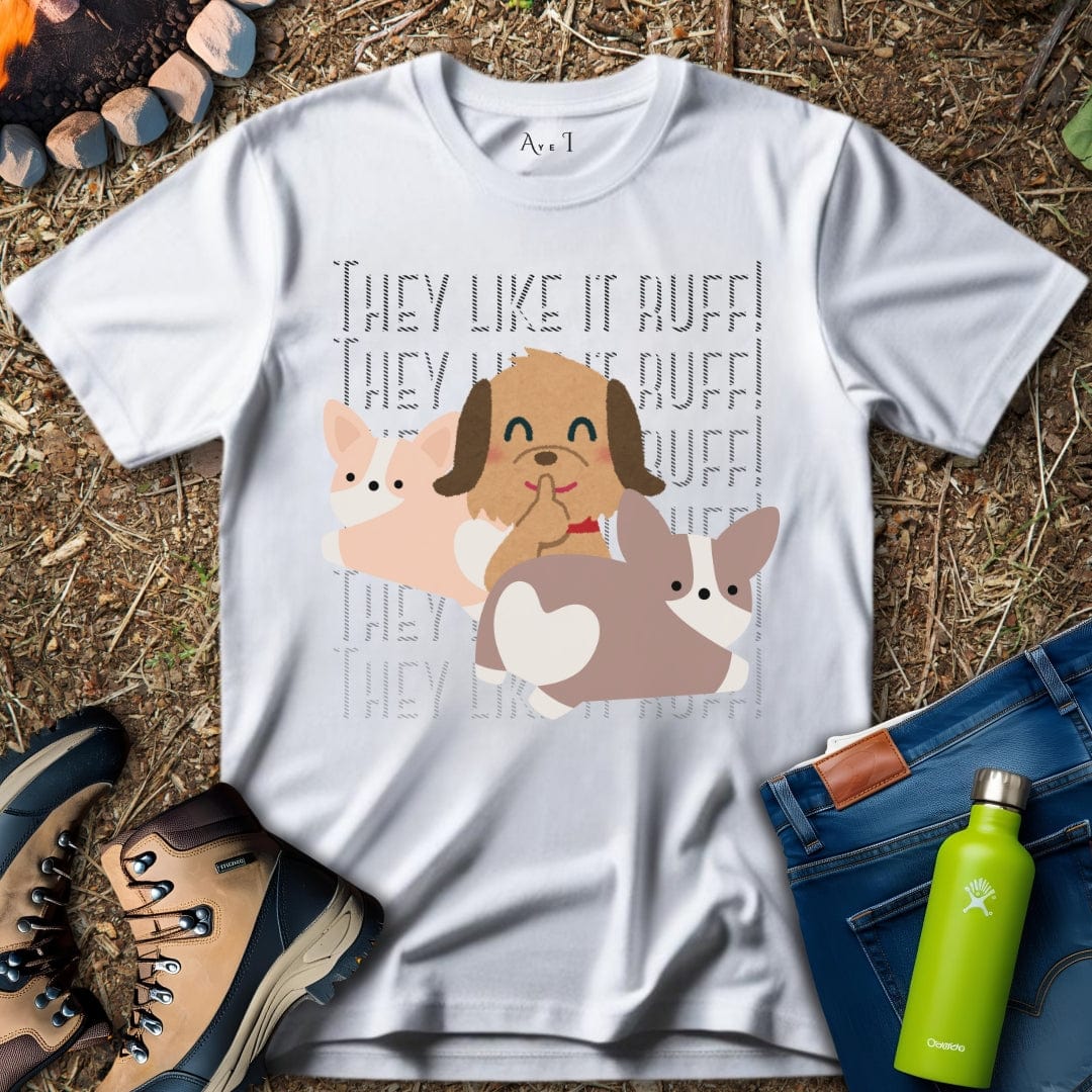Aye I T-Shirt White / S Simple Dogs Hanging T-Shirt