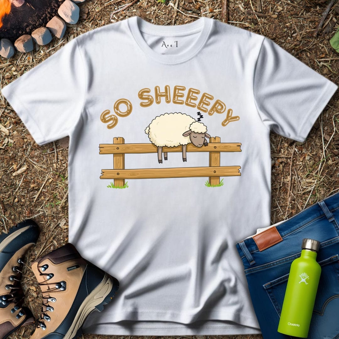 Aye I T-Shirt White / S Tired Sheep T-Shirt