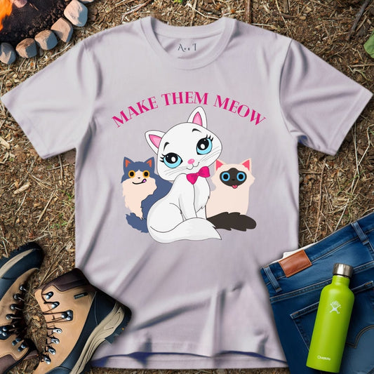 Aye I T-Shirt Ice Grey / S Cat Meow T-Shirt