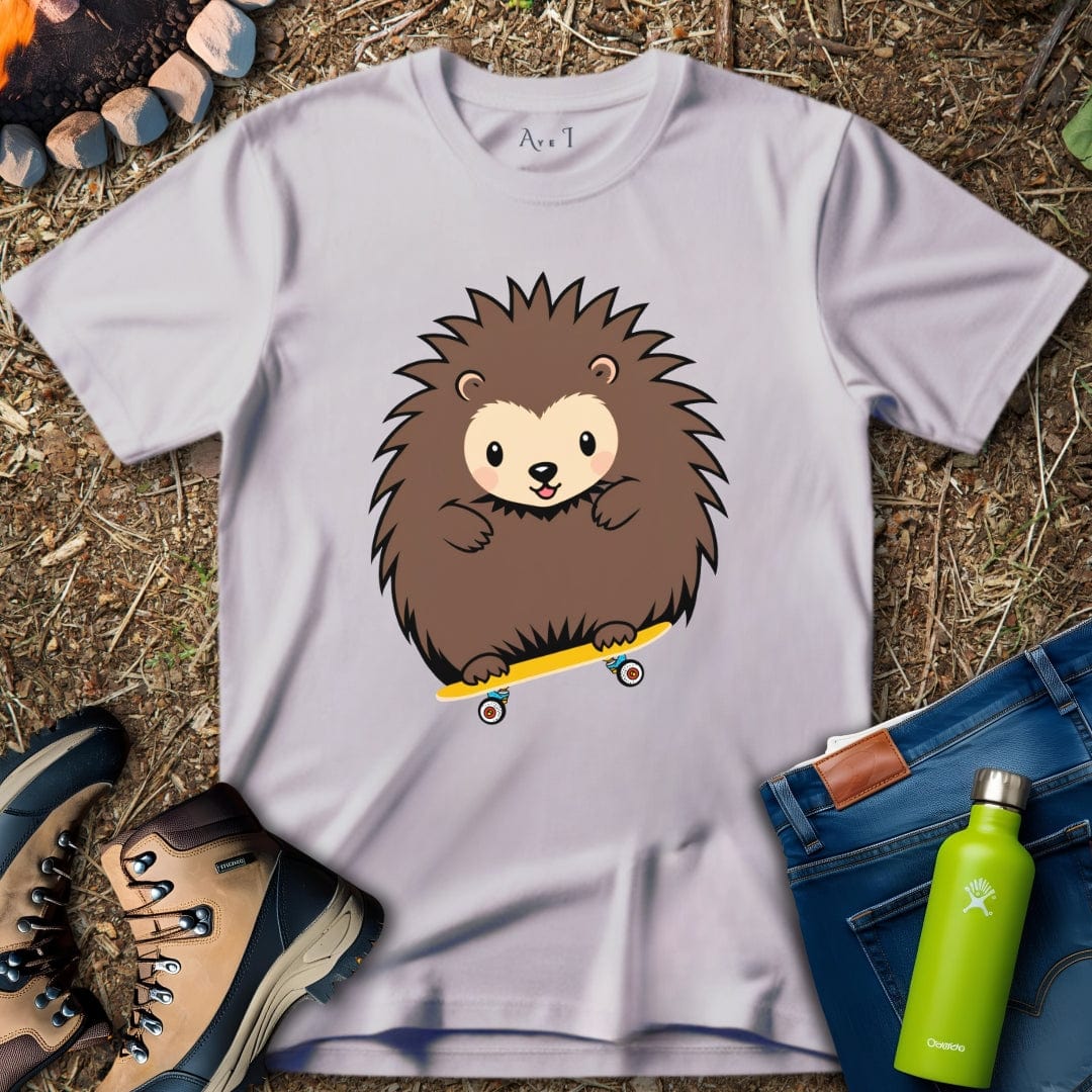 Aye I T-Shirt Ice Grey / S Porcupine Skateboarding T-Shirt