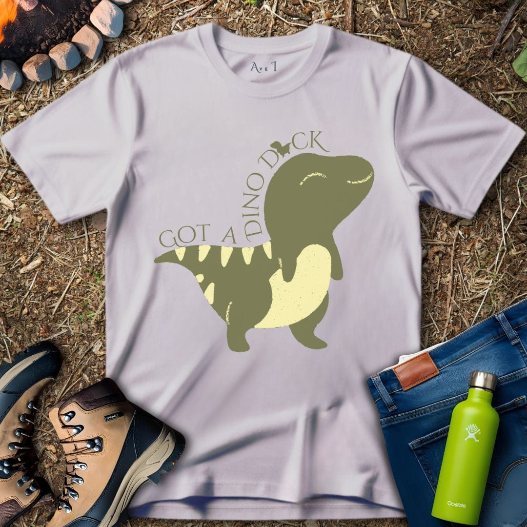 Aye I T-Shirt Ice Grey / S Simple Tyrannosaurus Brag T-Shirt