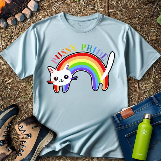 Aye I T-Shirt Light Blue / S Pussycat Pride T-Shirt
