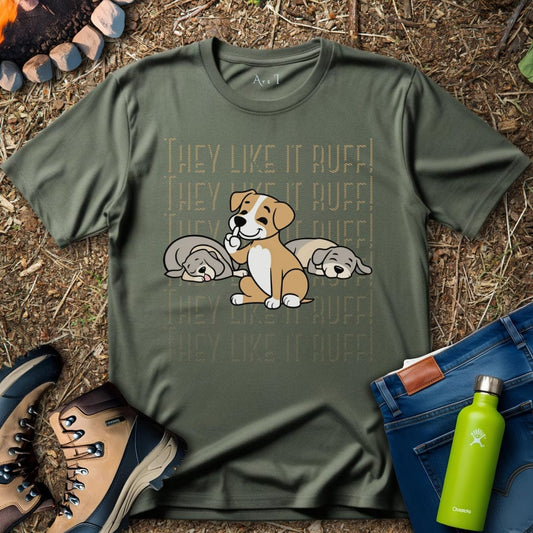 Aye I T-Shirt Military Green / S Dogs Hanging T-Shirt