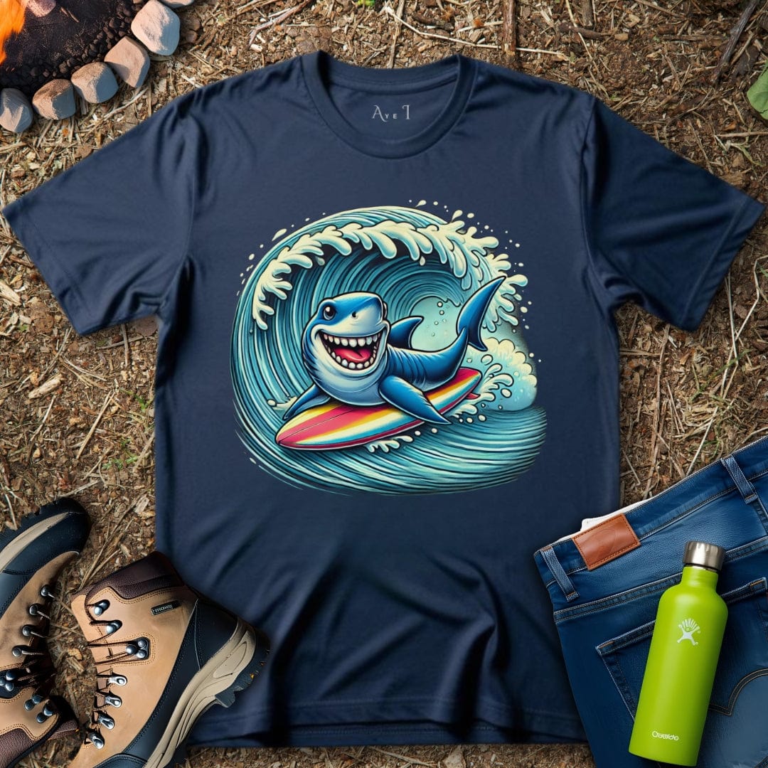 Aye I T-Shirt Navy / S Shark Surfing T-Shirt