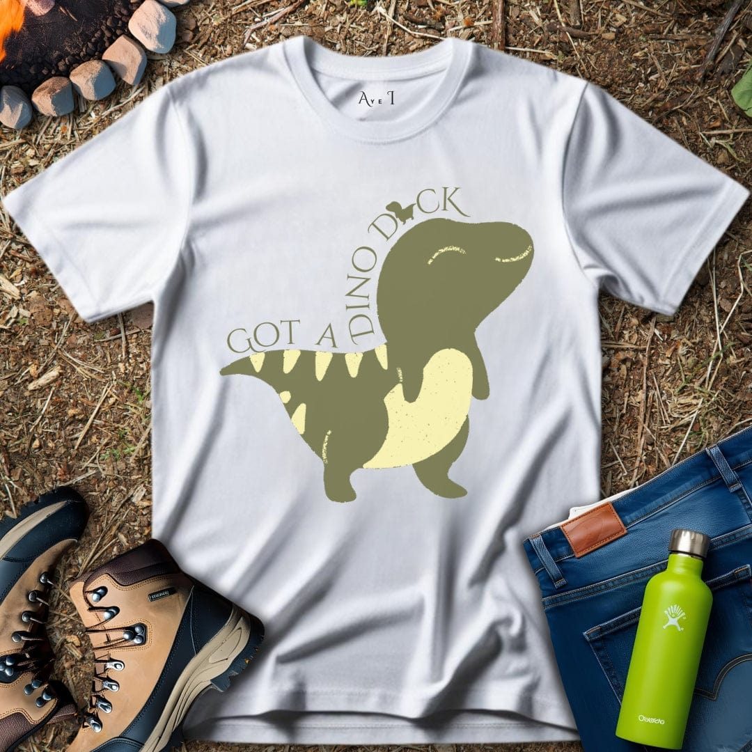 Aye I T-Shirt White / S Simple Tyrannosaurus Brag T-Shirt